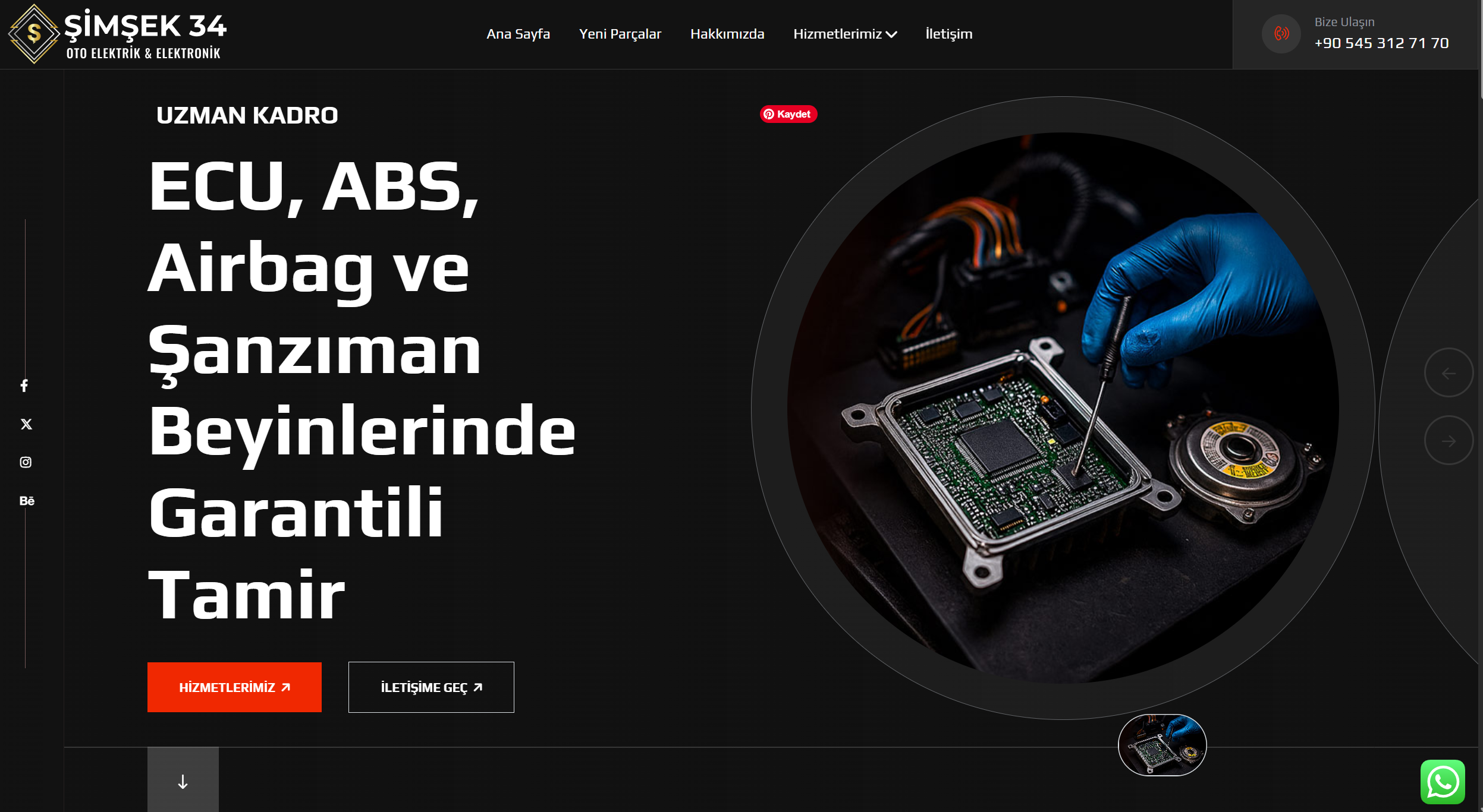 Şimşek 34 Oto - Kurumsal Web Sitesi