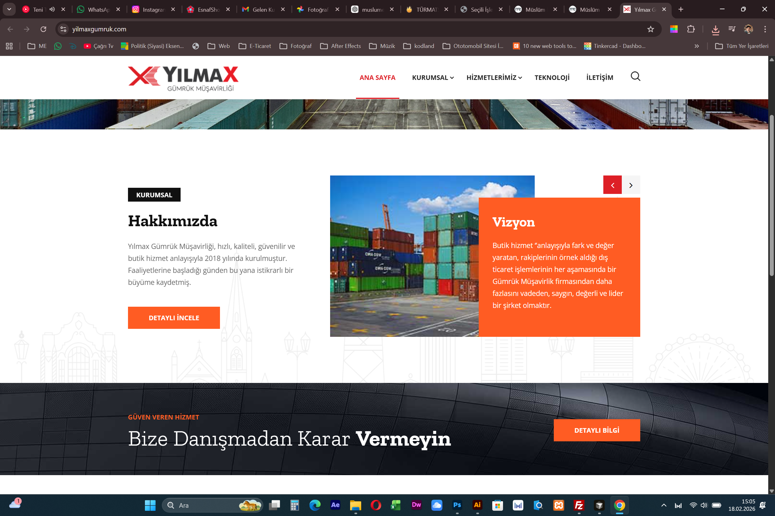 Yılmax Gümrük Müşavirliği - Kurumsal Web Sitesi